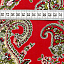 Ткань хлопок плательные ткани красный бежевый, пейсли, ALFA C (арт. 128605)