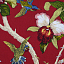 Ткань хлопок сумочные красный розовый разноцветные голубой, птицы и бабочки цветы, ALFA KANVAS (арт. 128421)