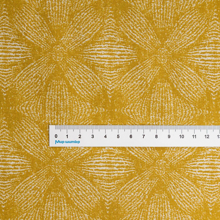 Ткань хлопок пэчворк желтый, цветы, FreeSpirit (арт. PWSA041.SAFFRON)
