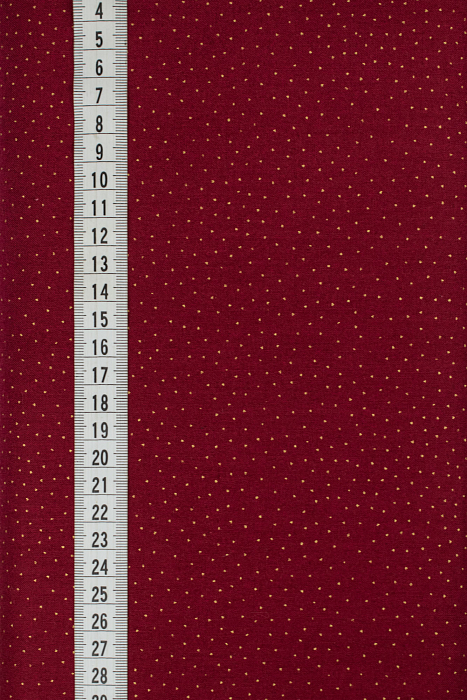 Ткань хлопок пэчворк бордовый, горох и точки, ALFA (арт. 232345)