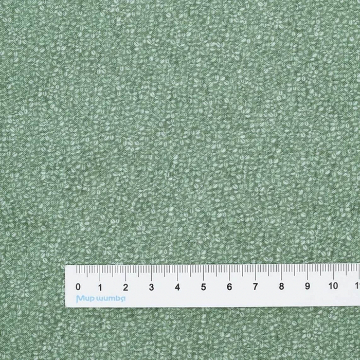 Ткань хлопок пэчворк бирюзовый, флора, Stof (арт. 4511-147)