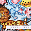 Ткань хлопок пэчворк разноцветные, детская тематика животные, Blank Quilting (арт. 2524-35)