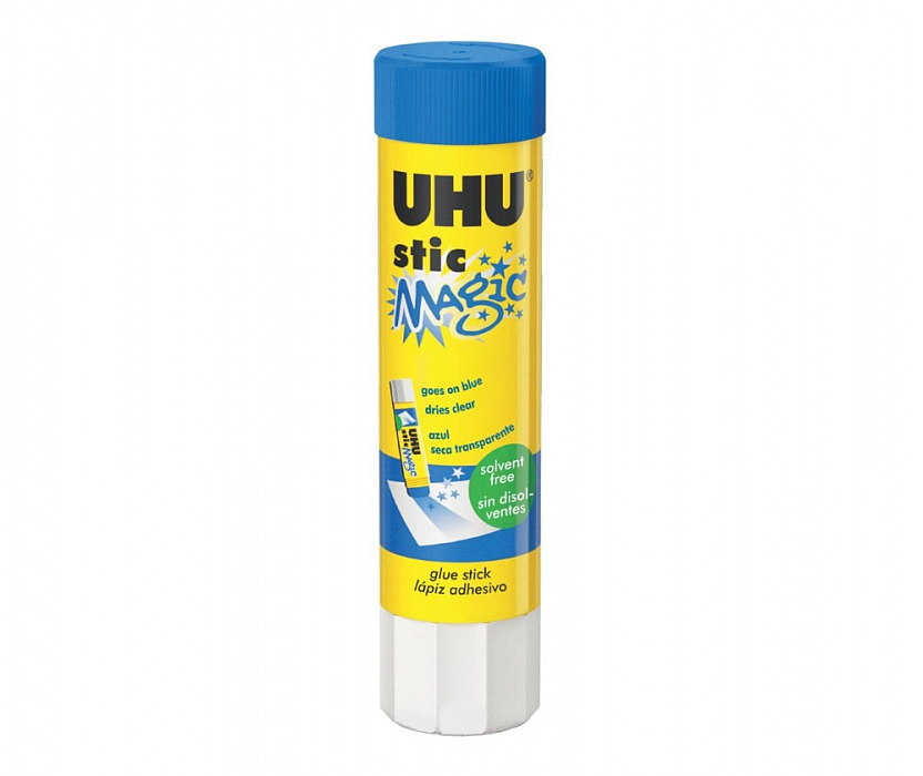 Клей карандаш UHU 00080/B 21 гр.для бумаги, картона и текстиля