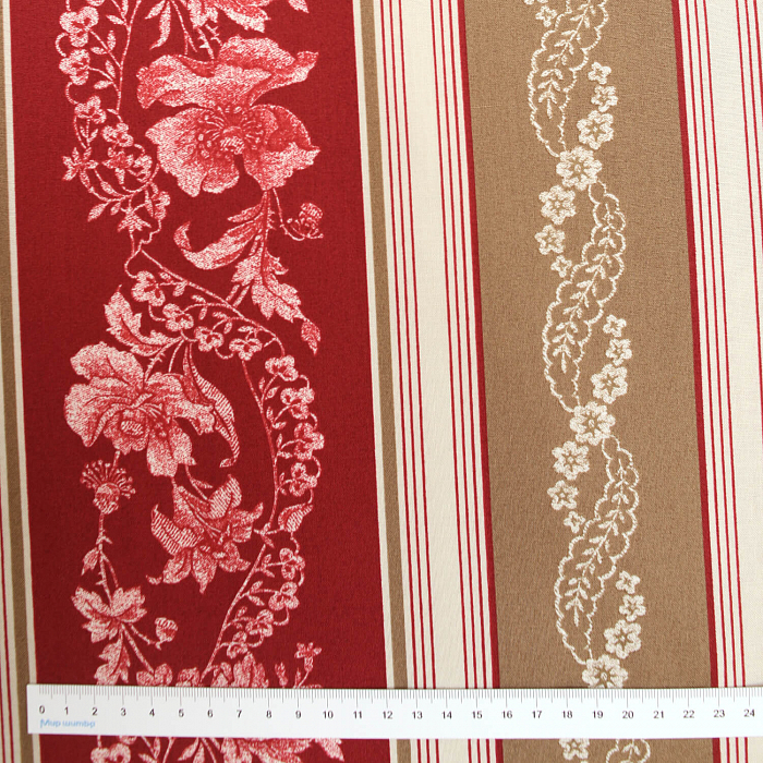 Ткань хлопок пэчворк красный, бордюры, Maywood Studio (арт. MAS9701-TR)