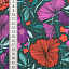 Ткань хлопок пэчворк разноцветные бирюзовый, цветы, ALFA (арт. 213468)