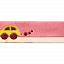 Лента жаккардовая Машинки 2 см, розовый/желтый