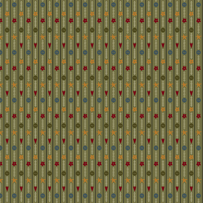Ткань хлопок пэчворк болотный, ложный пэчворк полоски звезды, Henry Glass (арт. 216012)