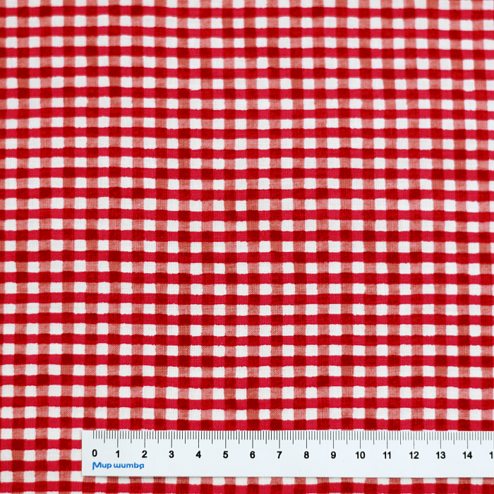 Ткань хлопок пэчворк красный, клетка, Windham Fabrics (арт. 52444-7)