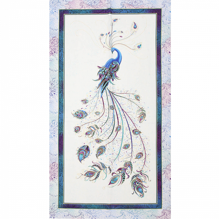 Ткань хлопок пэчворк белый, птицы и бабочки животные природа, Benartex (арт. 10224M-80)
