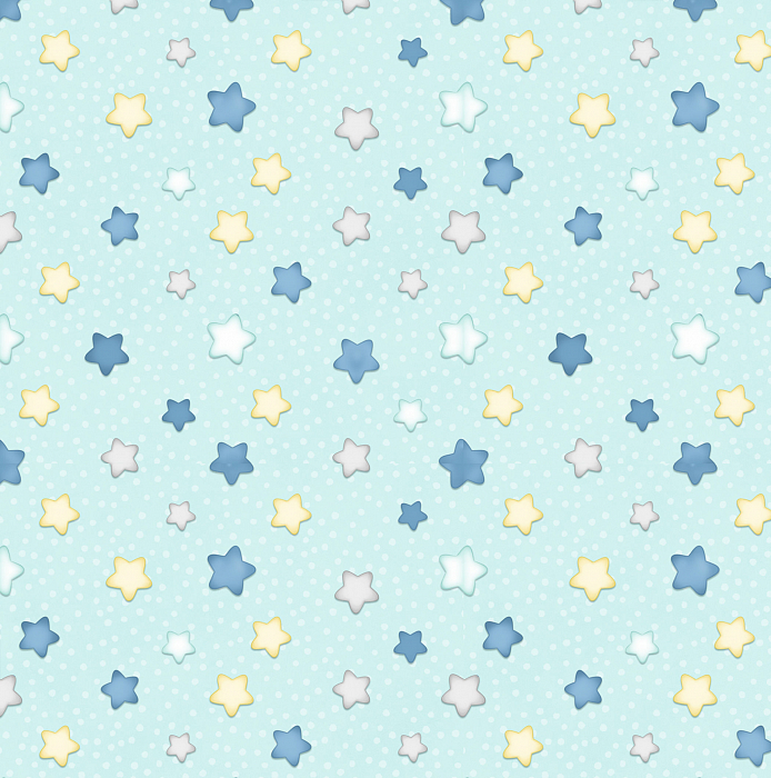 Ткань фланель пэчворк голубой, звезды детская тематика, Henry Glass (арт. 253136)