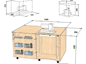 Стол швейный Комфорт 1QL