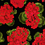 Ткань хлопок пэчворк красный черный болотный, цветы, Timeless Treasures (арт. 249269)