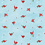 Ткань хлопок пэчворк голубой, птицы и бабочки праздники новый год, Wilmington Prints (арт. 3023-39685-437)