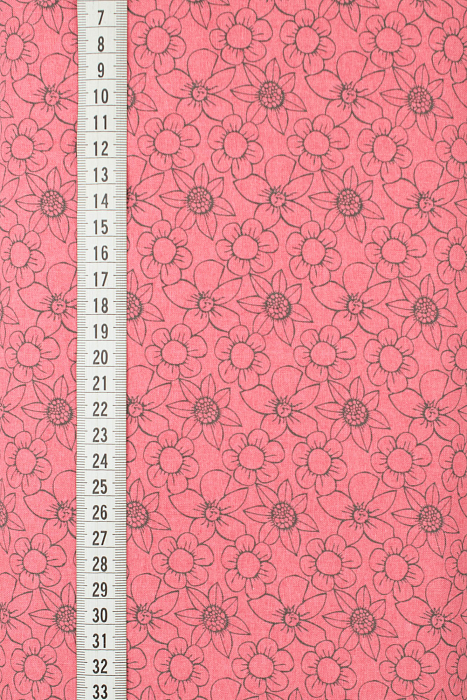 Ткань хлопок пэчворк розовый, цветы, ALFA (арт. 246192)