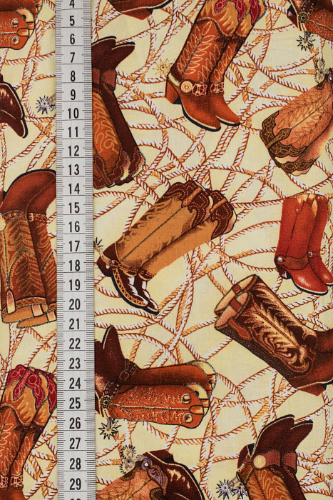 Ткань хлопок пэчворк бежевый коричневый, необычные, ALFA (арт. AL-6507)