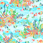 Ткань хлопок пэчворк разноцветные, детская тематика морская тематика, Blank Quilting (арт. 9309-70)