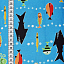 Ткань хлопок пэчворк синий, морская тематика, ALFA (арт. AL-10650)