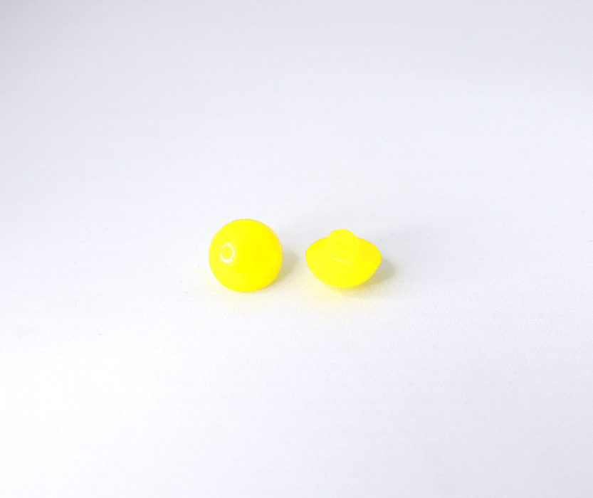 Пуговица рубашечная / блузочная пластик на ножке желтый 10 мм