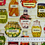 Ткань хлопок пэчворк разноцветные, еда и напитки овощи ягоды и фрукты, Windham Fabrics (арт. 52441D-1)