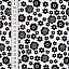 Ткань хлопок пэчворк белый черный, цветы, ALFA (арт. AL-6703)