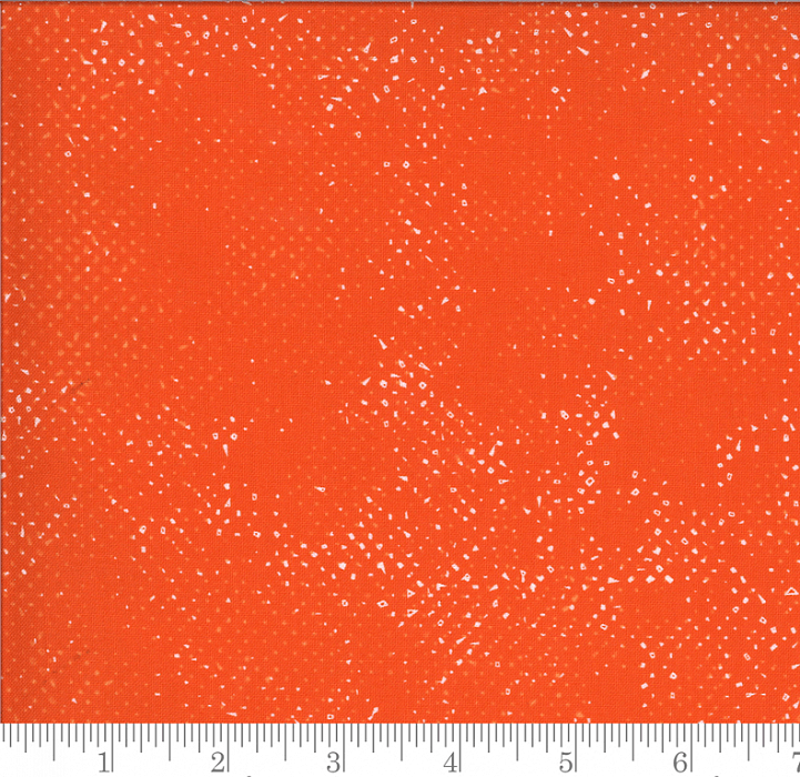 Ткань хлопок пэчворк оранжевый, горох и точки, Moda (арт. 1660-138)