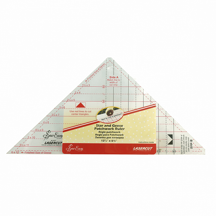 Линейка-треугольник для кроя Hemline арт. NL4207 «Летящие гуси» от 1" до 5"