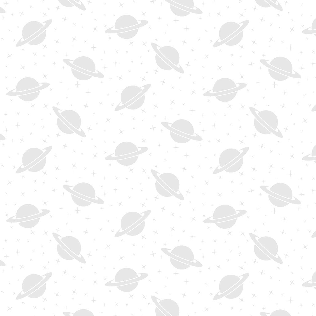 Ткань хлопок для пэчворка белый, космос и планеты, Blank Quilting (арт. 237381)