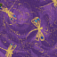 Ткань хлопок пэчворк фиолетовый золото, с блестками, Timeless Treasures (арт. 254664)