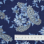 Ткань хлопок пэчворк синий, цветы пейсли, Benartex (арт. 1345055B)