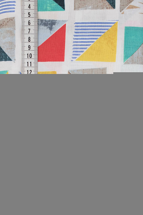 Ткань хлопок пэчворк разноцветные, полоски геометрия, ALFA (арт. AL-6827)