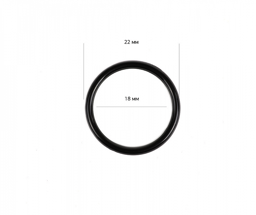 Кольцо для бюстгальтера металл 20 мм черный