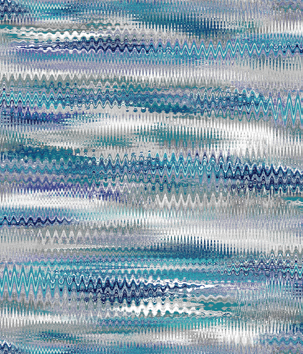Ткань хлопок пэчворк серый голубой бирюзовый, полоски необычные, Benartex (арт. 253344)
