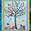 Ткань хлопок пэчворк разноцветные, птицы и бабочки животные природа, Studio E (арт. 249585)