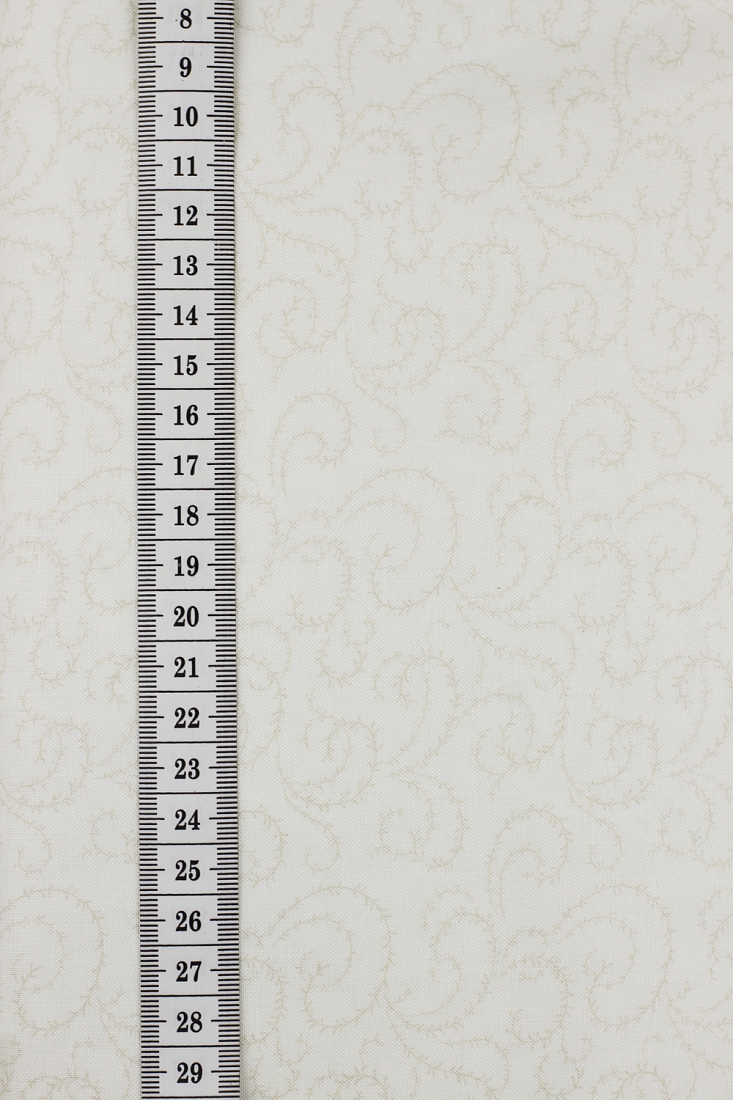 Ткань хлопок для пэчворка бежевый, завитки, ALFA (арт. 229368)