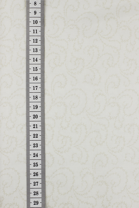 Ткань хлопок пэчворк бежевый, завитки, ALFA (арт. 229368)