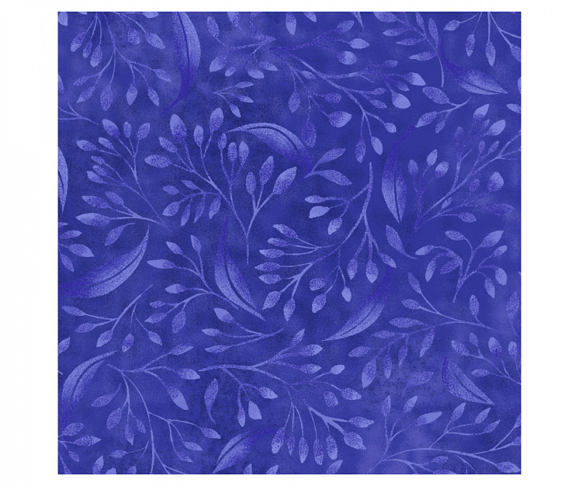 Ткань хлопок пэчворк синий, цветы флора, P&B (арт. PNBALES-4394-BB)