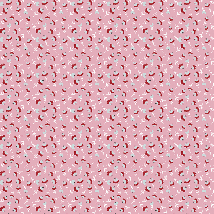 Ткань хлопок пэчворк розовый, мелкий цветочек, Riley Blake (арт. C7224-PINK)