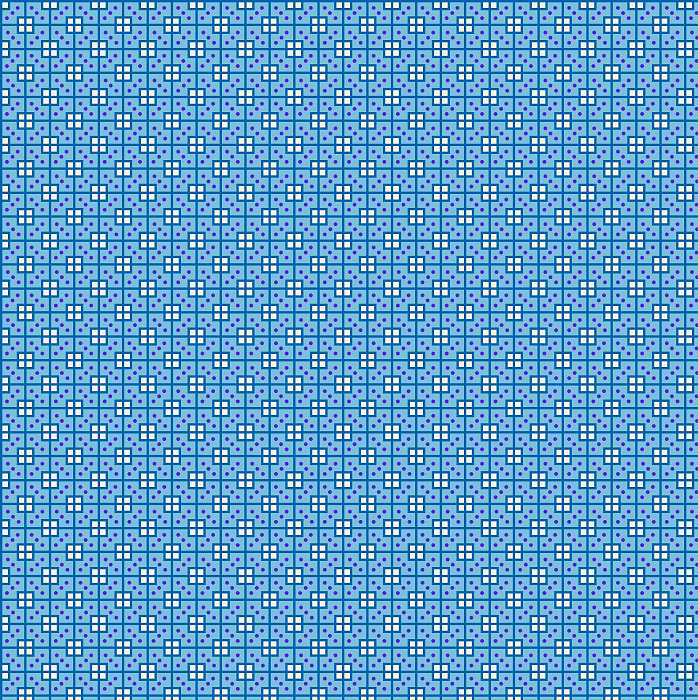 Ткань хлопок пэчворк голубой бирюзовый, клетка, Henry Glass (арт. 216131)