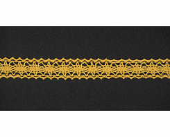Кружево вязаное хлопковое Alfa AF-044-015 12 мм желтый