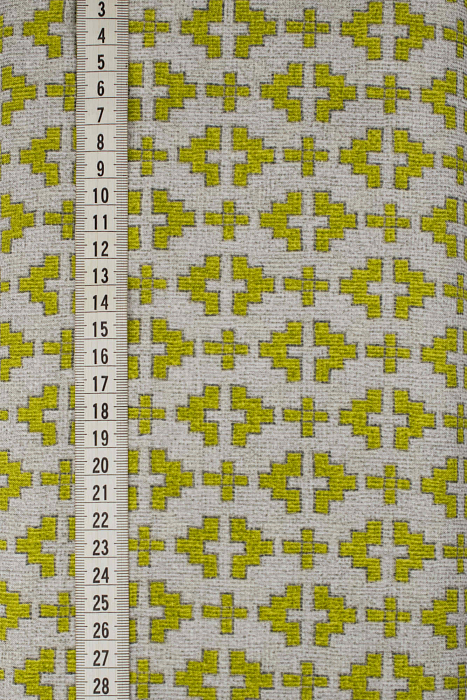 Ткань хлопок пэчворк зеленый серый, необычные геометрия, ALFA (арт. 229603)