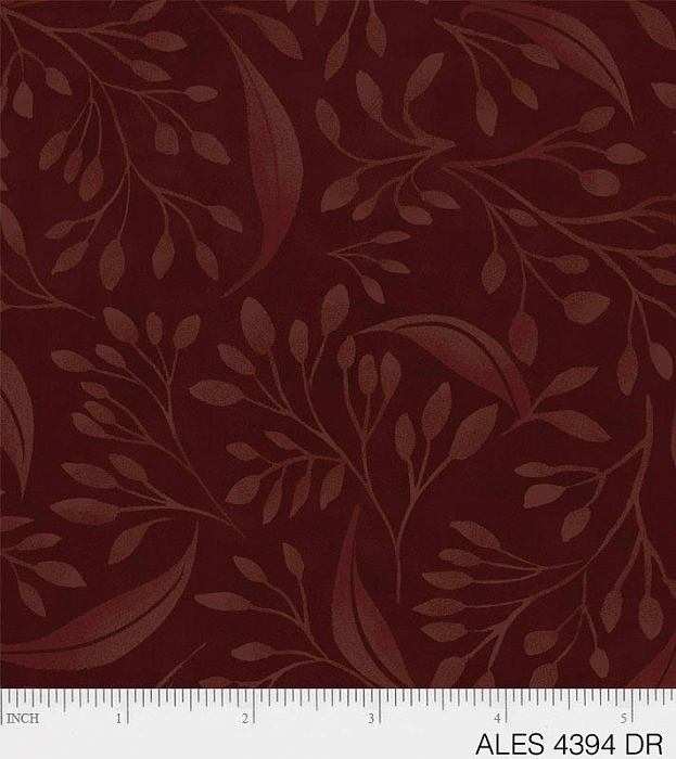 Ткань хлопок пэчворк коричневый, цветы флора, P&B (арт. PNBALES-4394-DR)