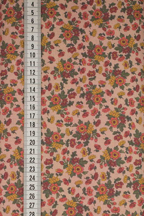 Ткань хлопок пэчворк розовый, мелкий цветочек, ALFA Z DIGITAL (арт. 224263)