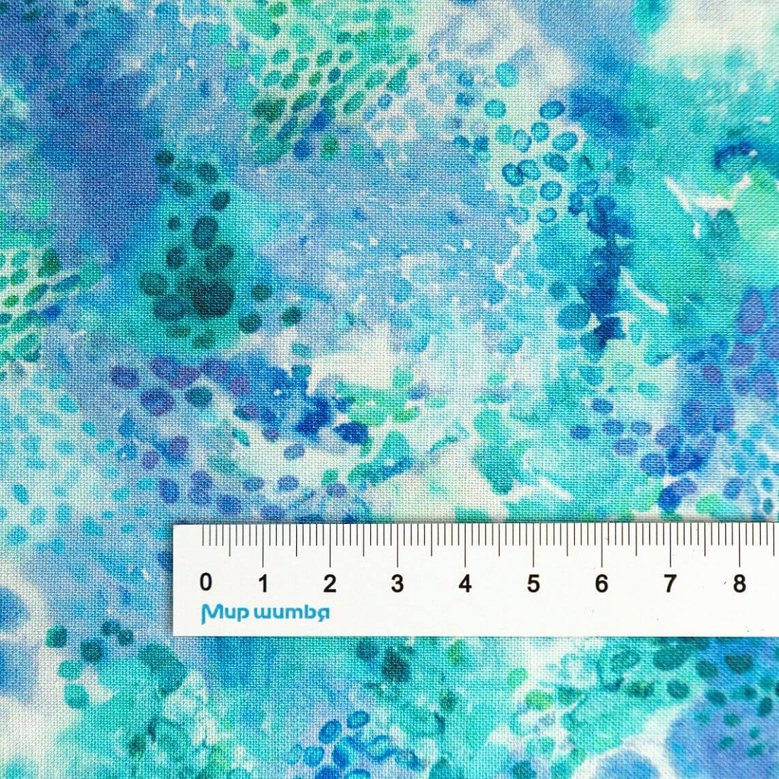 Ткань хлопок для пэчворка для одежды синий, фактура, Windham Fabrics (арт. CX6363-Girl)