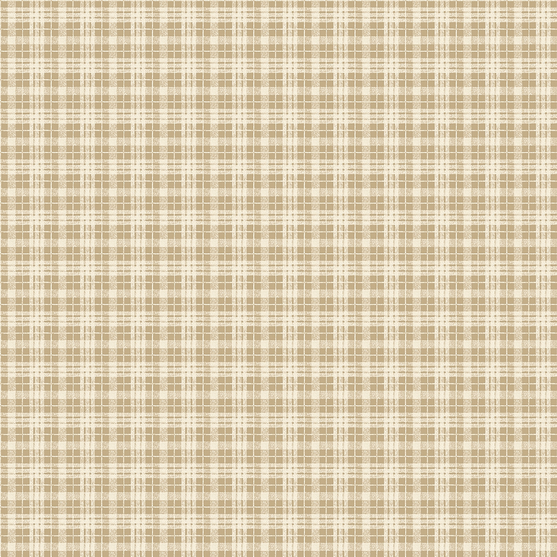 Ткань хлопок для пэчворка бежевый, клетка, Benartex (арт. 0509507B)