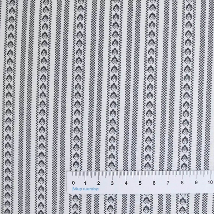 Ткань хлопок пэчворк серый, полоски, Benartex (арт. 613013B)