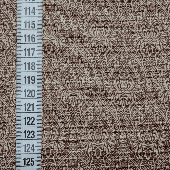 Ткань хлопок пэчворк коричневый, дамаск, Benartex (арт. 5464-77)