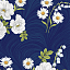 Ткань хлопок пэчворк синий, цветы, Benartex (арт. 9492-58)