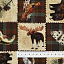 Ткань хлопок пэчворк коричневый, животные природа осень, Blank Quilting (арт. 2054-39)