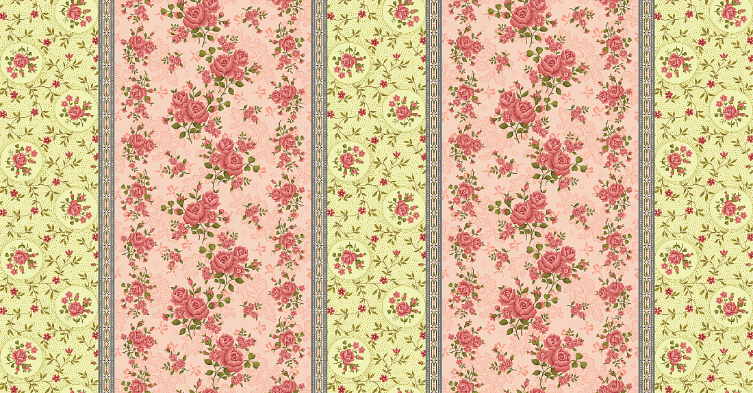 Ткань хлопок пэчворк розовый, цветы, Benartex (арт. 0164822B)