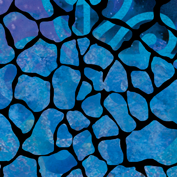 Ткань хлопок пэчворк синий черный, необычные, Henry Glass (арт. 237085)